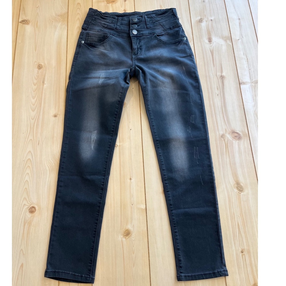 Twentyone Black High Waisted Skinny Flex Jeans Faded Black Size 9/10R